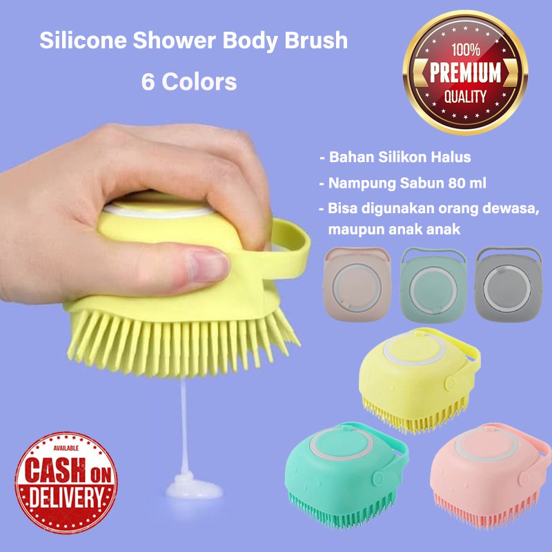 Sikat Mandi Silikon / Silicone Shower Brush / Sikat Silikon / Kwalitas Lembut