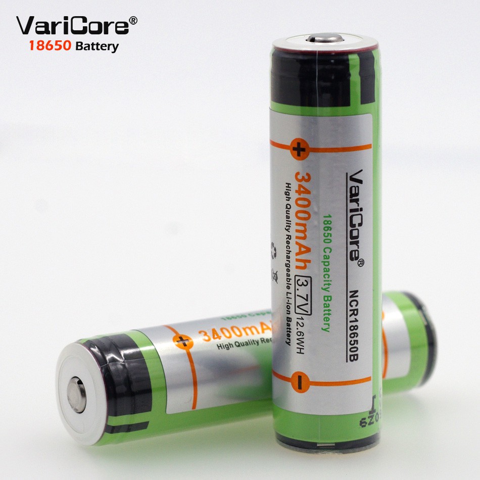 VariCore 18650 Rechargeable Li-ion Battery 3400mAh 3.7V Button OMBT6YXX Top