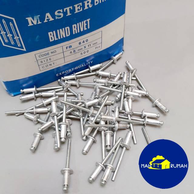 Paku Blind Rivet Ripet Rifet - MASTER BRAND 640 4.8mm x 11mm (50pcs)