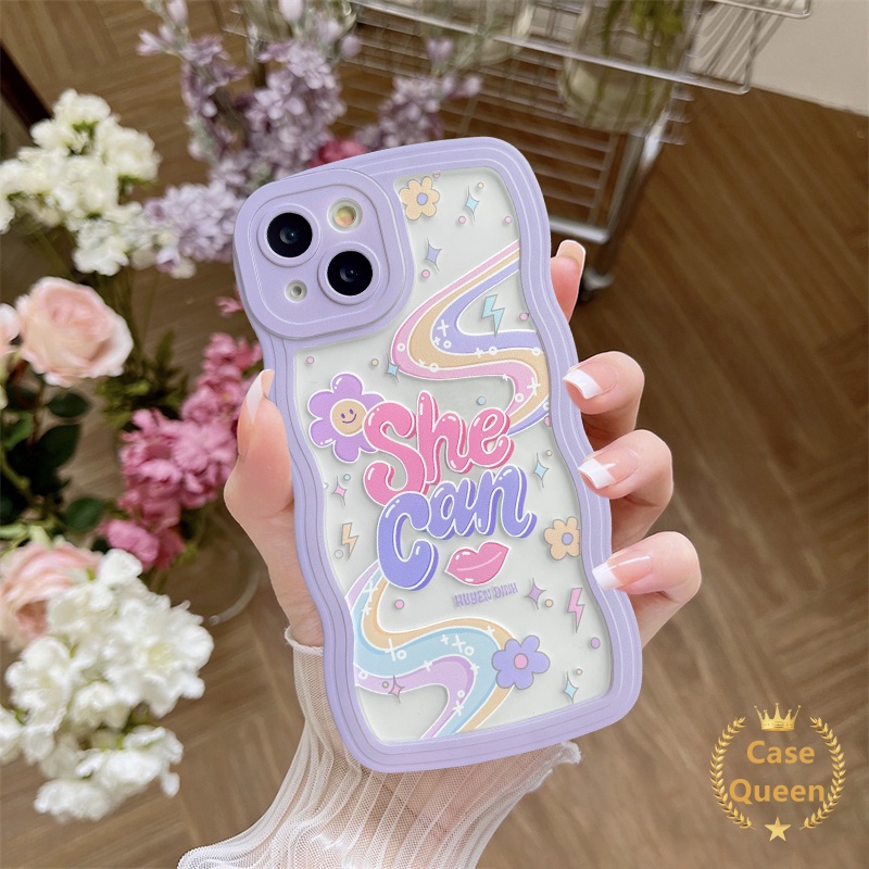 Soft Case TPU Motif Huruf Inggris Warna Pelangi Untuk iPhone 11 6 6s XR 12 13 11 Pro MAX 7 8 Plus 14 Plus 14 Pro MAX X XS MAX SE 2020