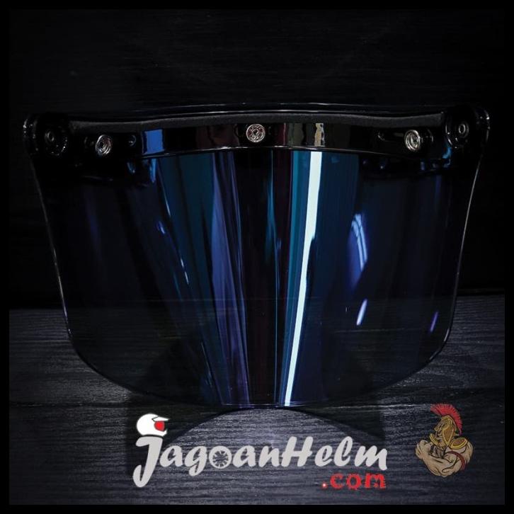 Snail Visor Helm Retro | Iridium Blue | Zeus Cargloss Njs Asca Bell