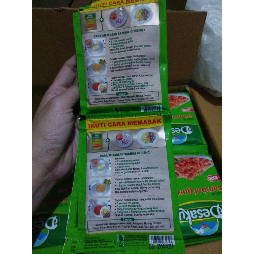 DESAKU BUBUK SAMBAL GORENG PER RENCENG ISI 10 X 12,5 GRAM