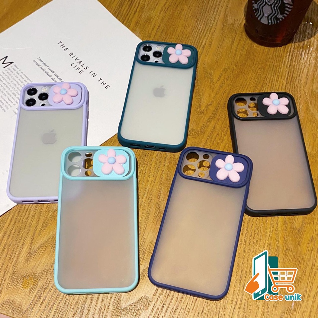 SOFTCASE SLIDE PELINDUNG KAMERA FLOWER 3D SAMSUNG A70 A71 A72 S11 S20 S21+ S20+ S30+ CS3344