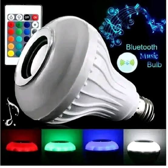 Bohlam Speaker Musik Bluetooth 2 in 1 - Lampu Speaker LED