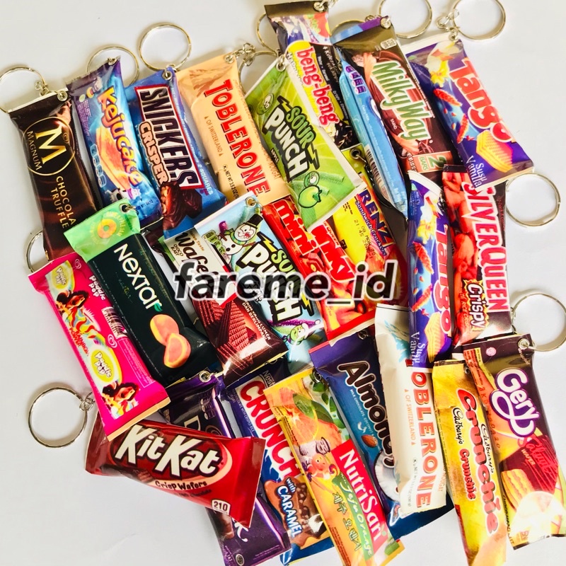 GANTUNGAN KUNCI MINIATUR SNACKS GANCI SNACK SOUVENIR PERNIKAHAN UNIK OLEH OLEH