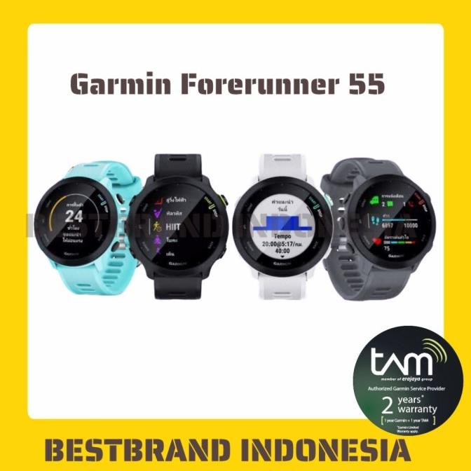 TERLARIS Garmin Forerunner 55 Smartwact Garansi Resmi TAM/SMARTBAND MURAH/SMARTBAND M6/SMARTBAND XIA