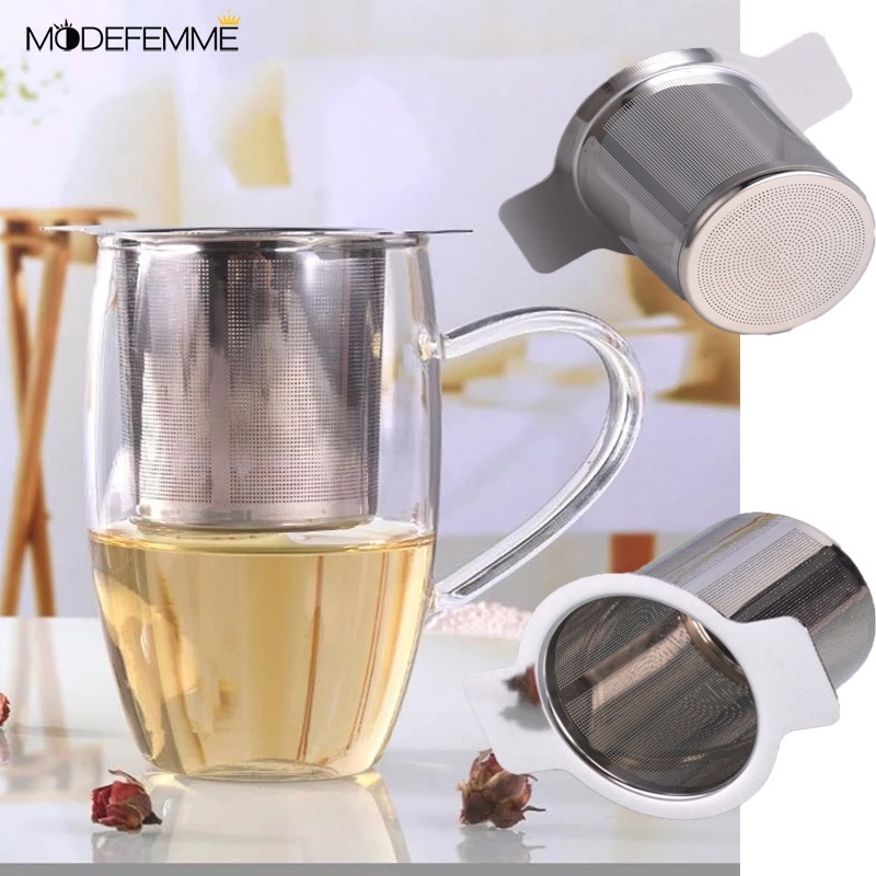 Saringan Teh / Kopi / Rempah-Rempah Bahan Stainless Steel 304 Gagang Ganda Reusable Untuk Dapur