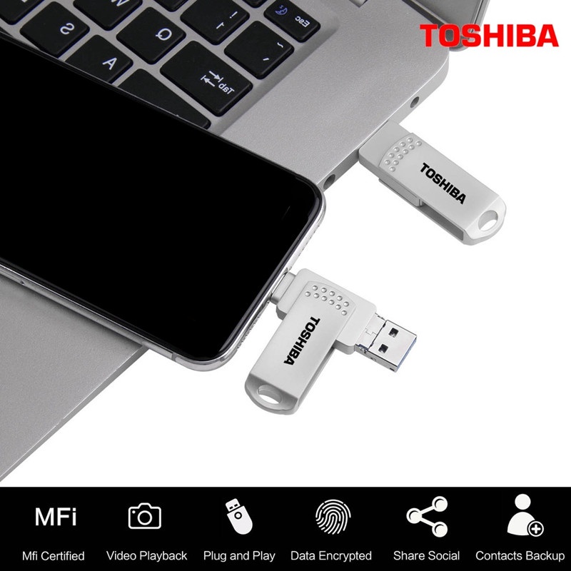 Toshiba Flashdisk USB 3.0 Kapasitas 512GB Anti Air Untuk Handphone / PC