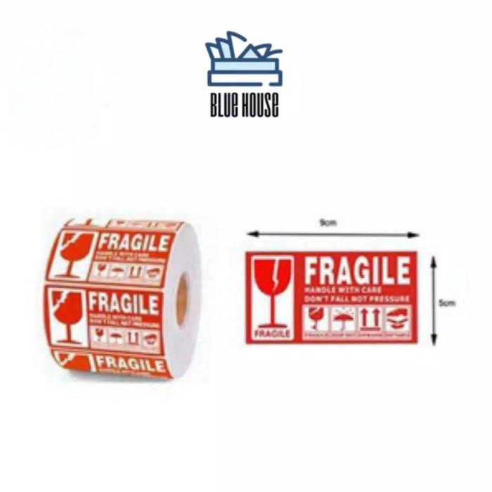 

[Cod] Bhouse - Sticker Fragile 9X5 Cm Jgn Dibanting Label / 1 Roll (1000Pcs)
