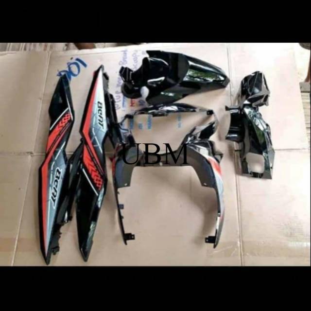 Full body halus BEAT FI ESP ECO 2017 warna hitam + striping