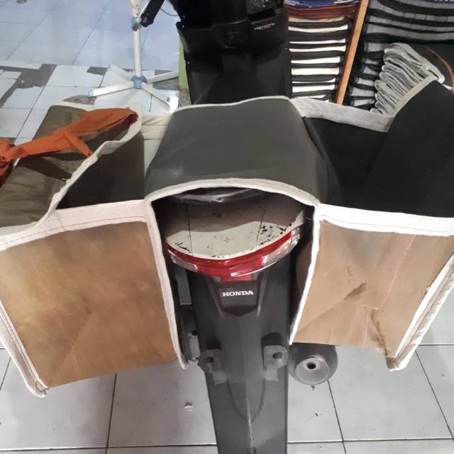 Kantong motor kan dek tas kurir obrok tas samping motor kecil