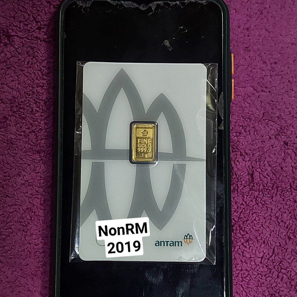 ASLI Antam 1 gram Logam Mulia Emas Murni 24 Karat Certicard Certieye-1 gr CE