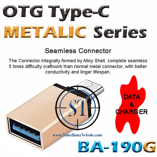 OTG USB 3.1 to Type C Metal OTG To USB Female High Speed On The Go Adapter Data Converter Seri BA-190