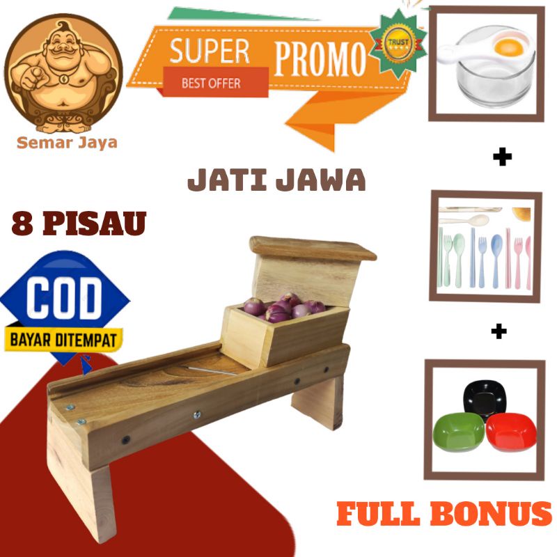 PROMO 8 PISAU PENGIRIS SERBAGUNA / PEMOTONG / PERAJANG / PASAH / SERUTAN UNTUK BAWANG KERIPIK SINGKONG KENTANG TEMPE CABAI UKURAN KECIL BAHAN ASLI JATI JAWA