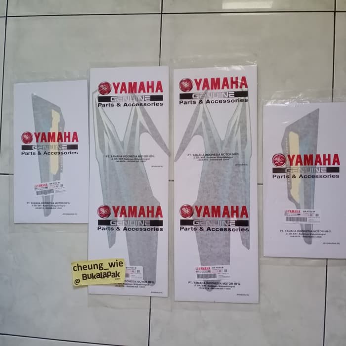 lis body striping stiker 4pcs Yamaha RX King New 3KA Garuda Tangki Biru 2005 asli original YGP