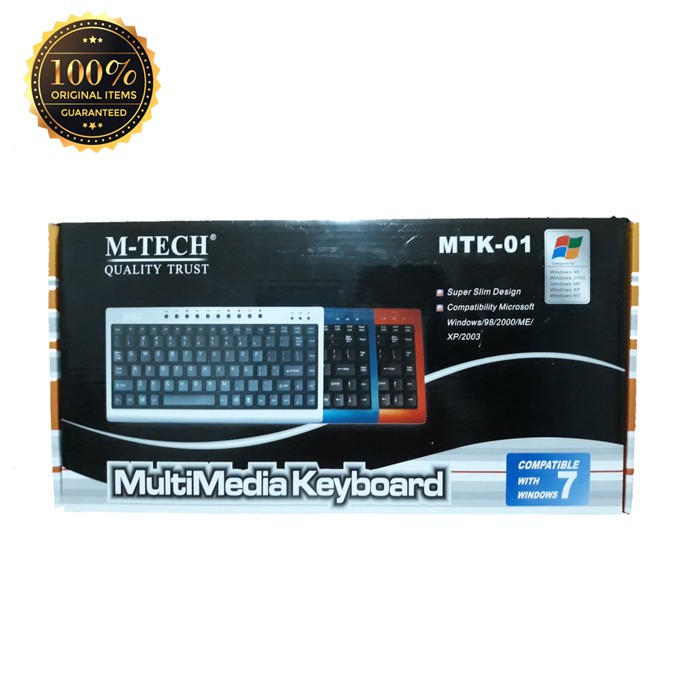 KEYBOARD MINI MULTIMEDIA MTECH MTK-01 EXTERNAL USB ORIGINAL