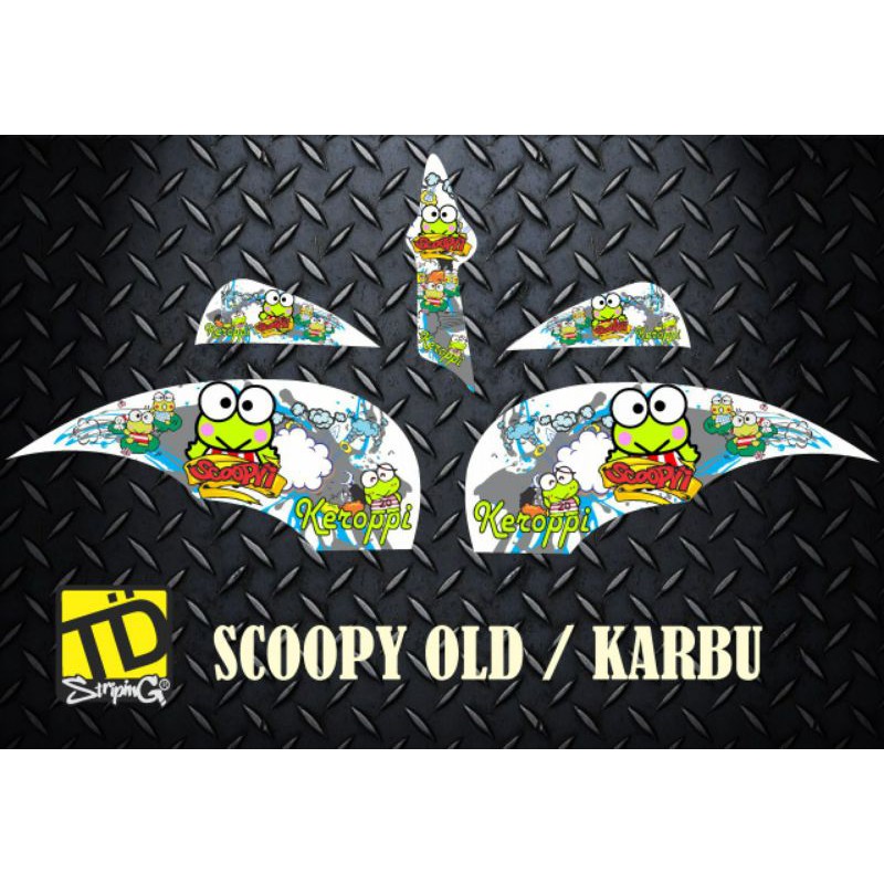 STRIPING STICKER SCOOPY LAMA / OLD / KARBU / KEROPPI