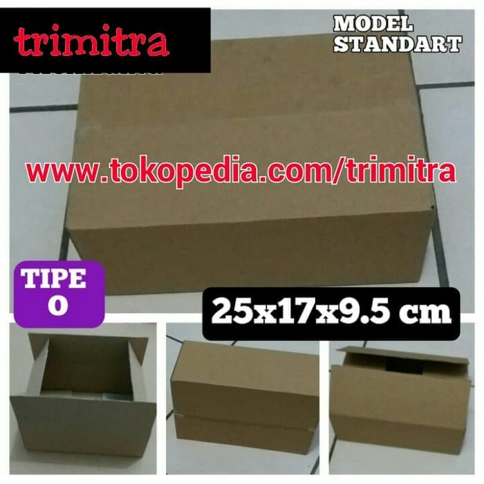 

Kardus Polos Model Standart 25x17x9,5 cm Type O