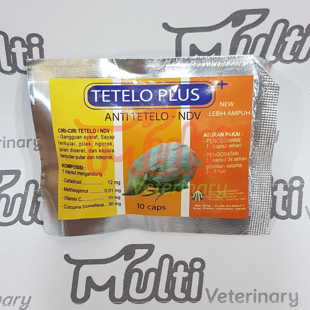 Tetelo Plus 10 Caps Obat Anti Tetelo Dan Ndv Ayam Syaraf Saraf