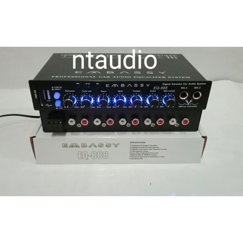 Parametrik EMBASSY EQ-888 Bluetooth USB SD + Adaptor