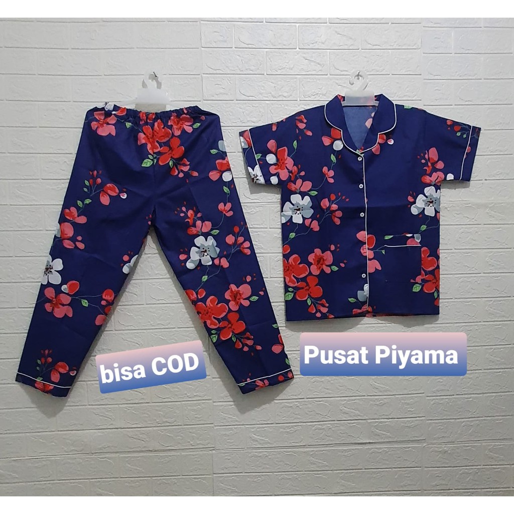 BAJU TIDUR WANITA KARAKTER CP / PIYAMA MOTIF KARAKTER / PIYAMA KARAKTER LUCU / BAJU TIDUR CEWEK-SAKURA ROSE NAVI