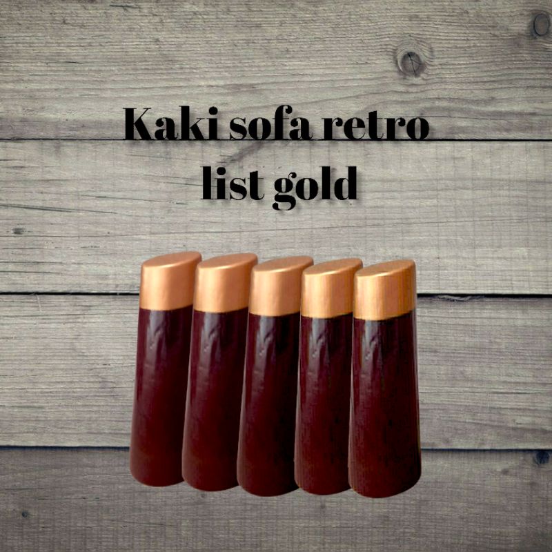 Kaki Sofa/Kaki Retro Lurus/Kaki Retro Miring List Gold