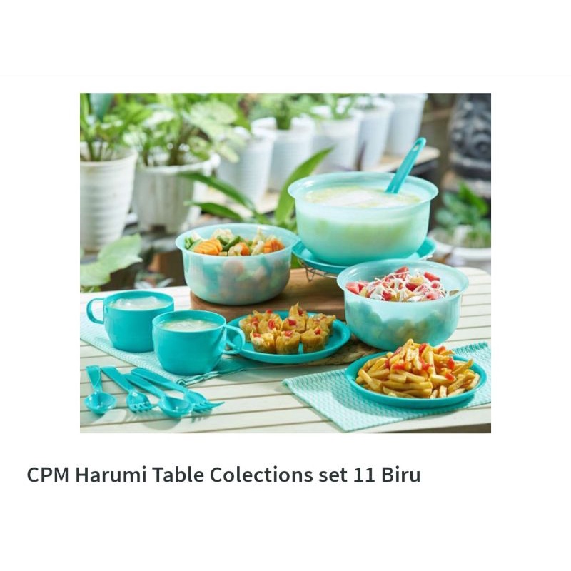 Harumi table collection biru 11 pcs
