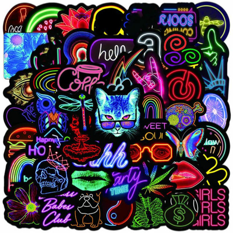 

Stiker Neon Pack Style 260252- Stiker Aesthetic Keren Imut Laptop, Aksesoris Hp, Anti Air, Motif, Helm, Tumbler, Koper, Kulkas