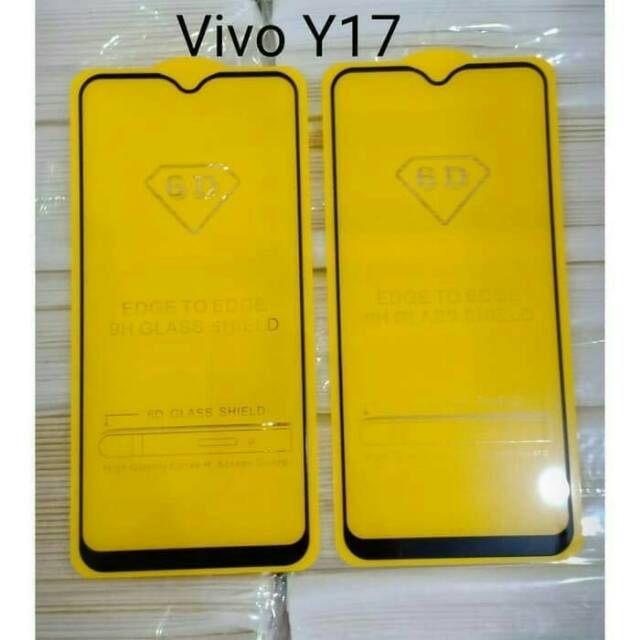 TEMPERED GLASS 9D FULL GLUE VIVO Y17