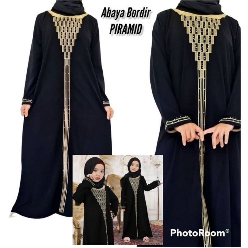New Abaya Gamis Maxi Dress Arab Saudi Bordir Zephy Piramid Turki Umroh Dubai Turkey India Wanita Hit
