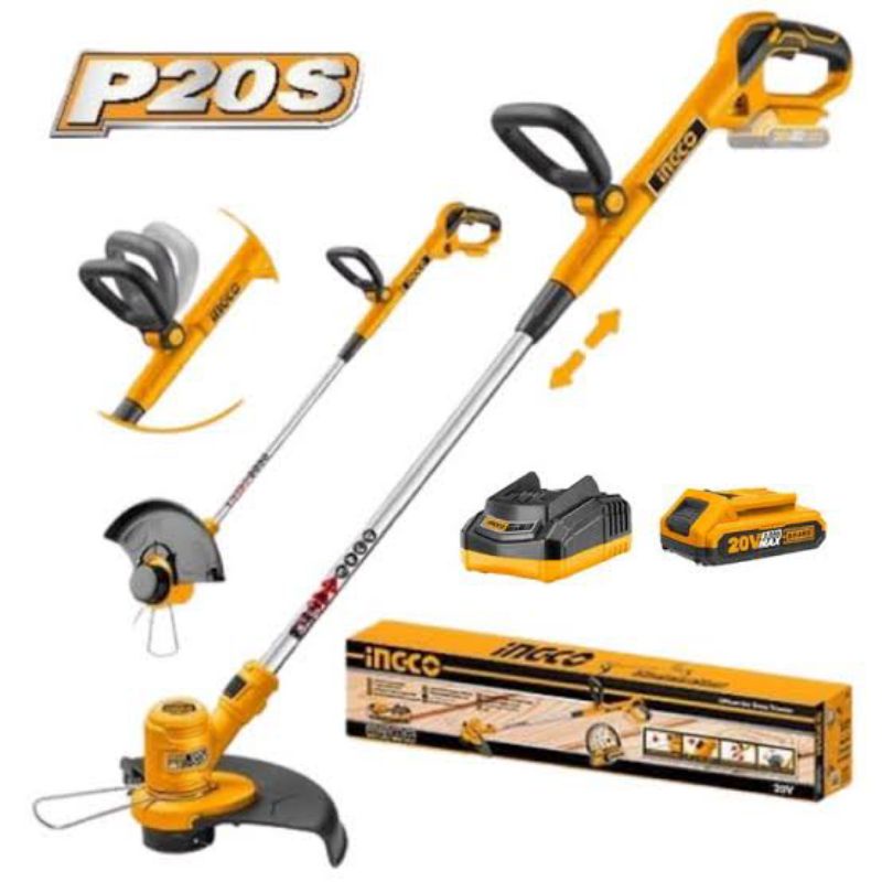 Mesin Potong Rumput Cordless 20V Baterai INGCO CGTLI20301 (KOMPLIT)