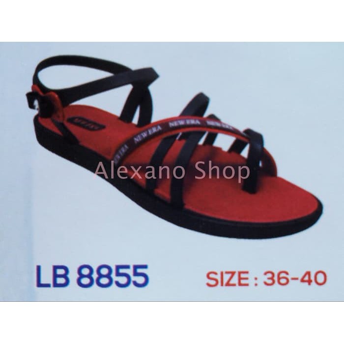 Dijual Sepatu Spatu Sandal Sendal Flat WANITA DEWASA LB 8855 (by New Era) Murah