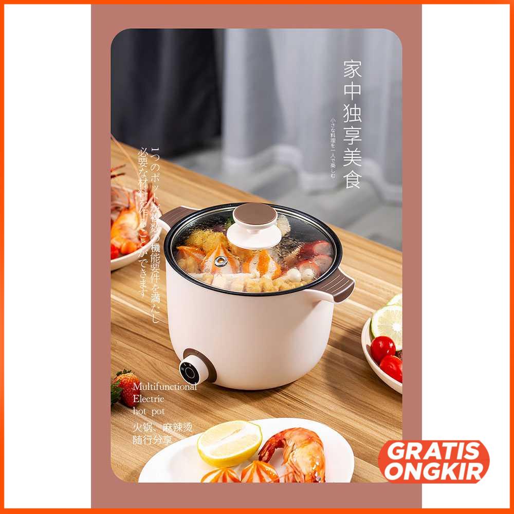 Panci Listrik Mini Electric Cooker Skillet 600W 1.5L AJL-A1301