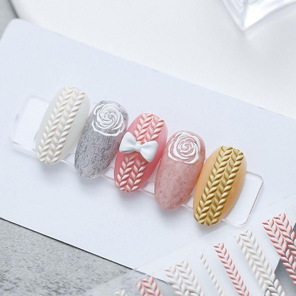 Mxbeauty Stiker Kuku 3D Motif Kupu-Kupu / Bunga Mawar Untuk Dekorasi Nail Art DIY