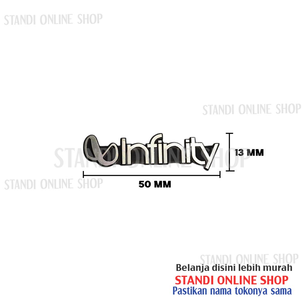 Emblem Aluminium Sticker Decals 3D Logo Infinity Audio Speaker