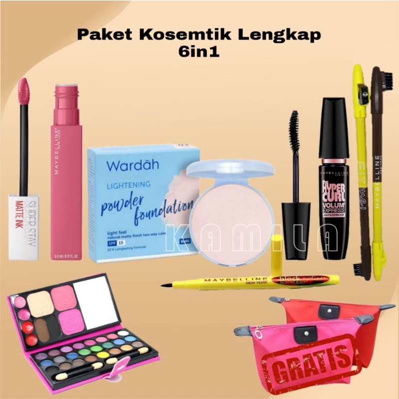 Paket Kosemtik Wardah Lengkap Paket Make Up Wardah Bedak Wardah Kosmetik Wardah Lengkap Paket Makeup