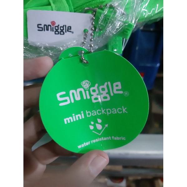 Tas Smiggle Mini Backpack Neon Green