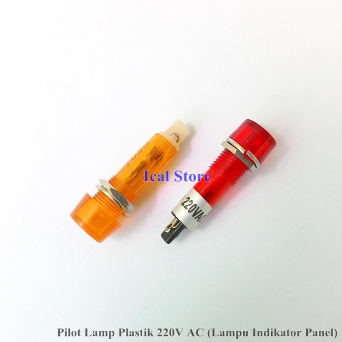 Pilot Lamp - Lampu Indikator Panel Ac 220V Plastik Bening - Bab3C9