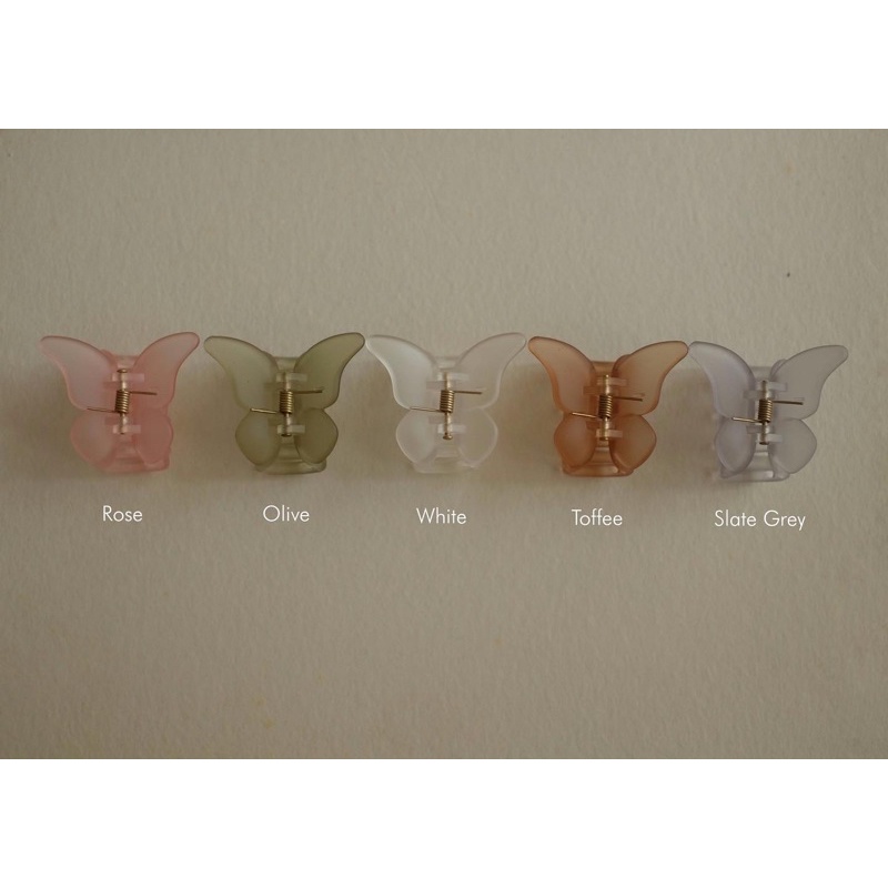 Ark.co - AUBREY Doff &amp; Color Block Butterfly Hair Claw jepit rambut kupu kupu