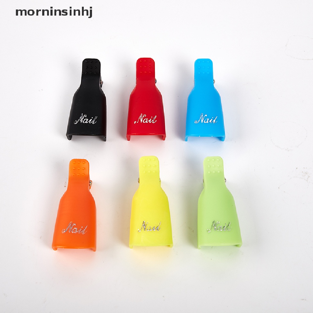 Mornin 10pcs Klip Cap Soak Off Bahan Plastik Untuk Membersihkan Kutek Gel