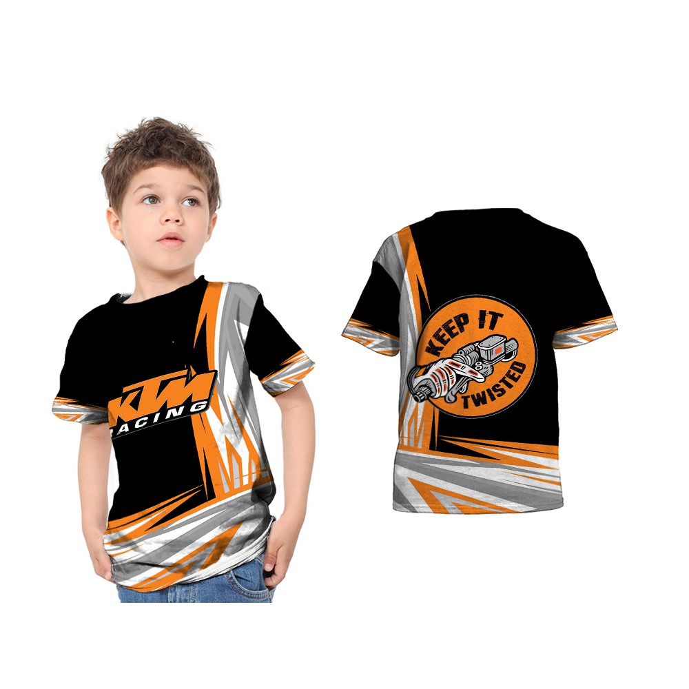 Kaos Baju Tshirt Jersey Anak Motor Racing KTM Custom Fullprint Art.01