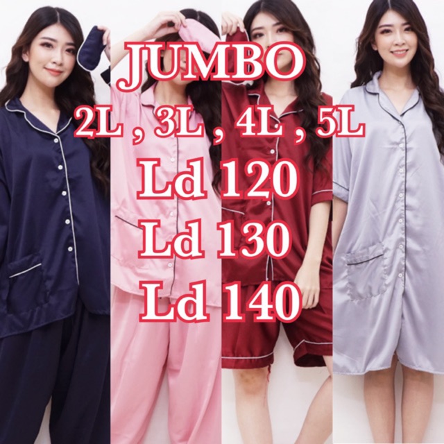 bajutidur piyama satin super jumbo bigsize Ld 110 120 130 140