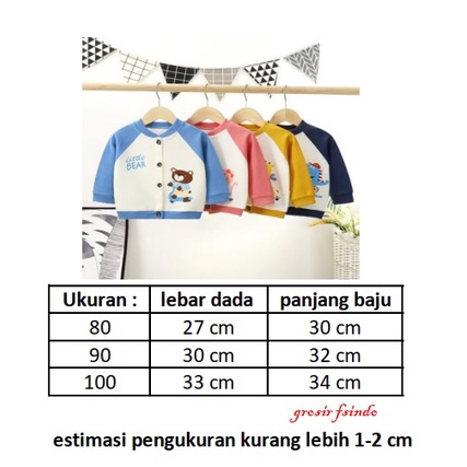 Cardigan Jaket Bayi Baseball/ Jaket Bayi LYME/ JK10