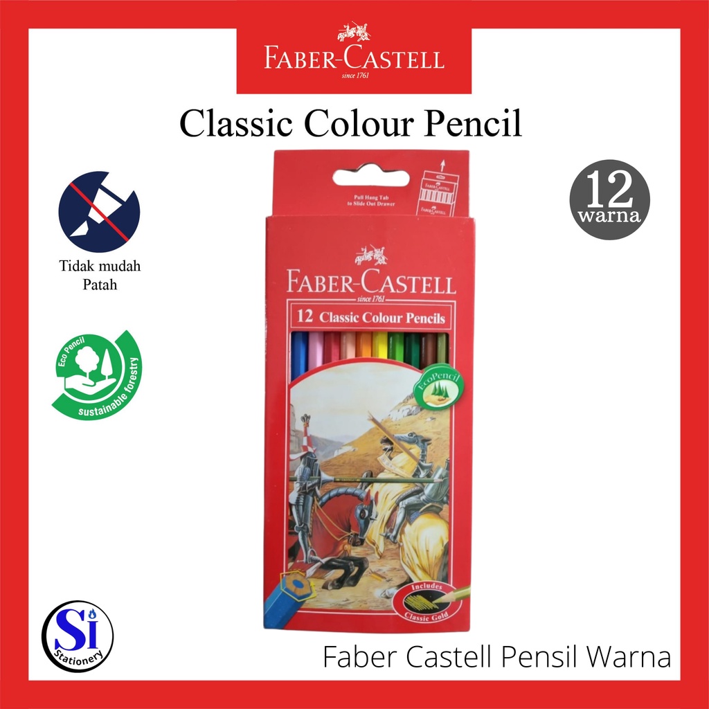 

Pensil warna Faber Castell/Classic Colour Pencils Faber Castell 12L/12w