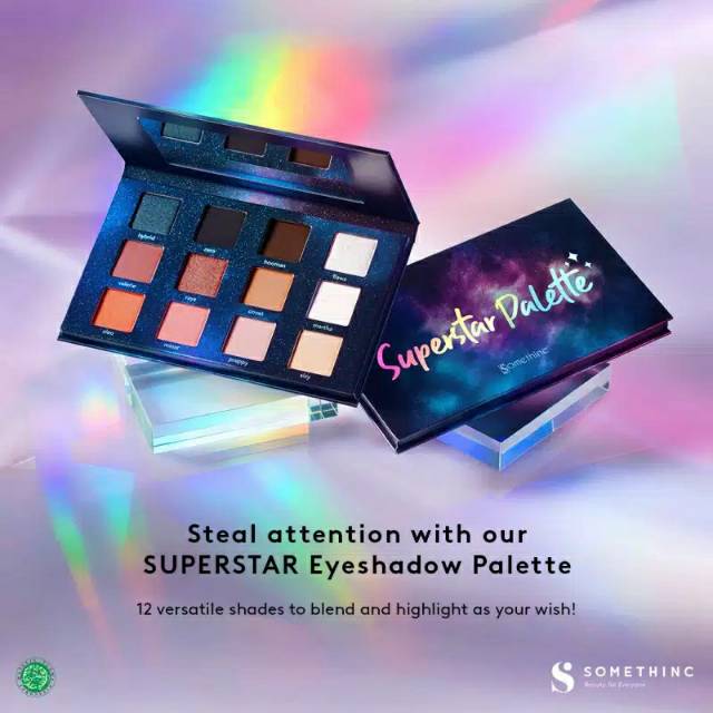 (BPOM) SOMETHINC SUPERSTAR Eyeshadow Palette 12 Warna