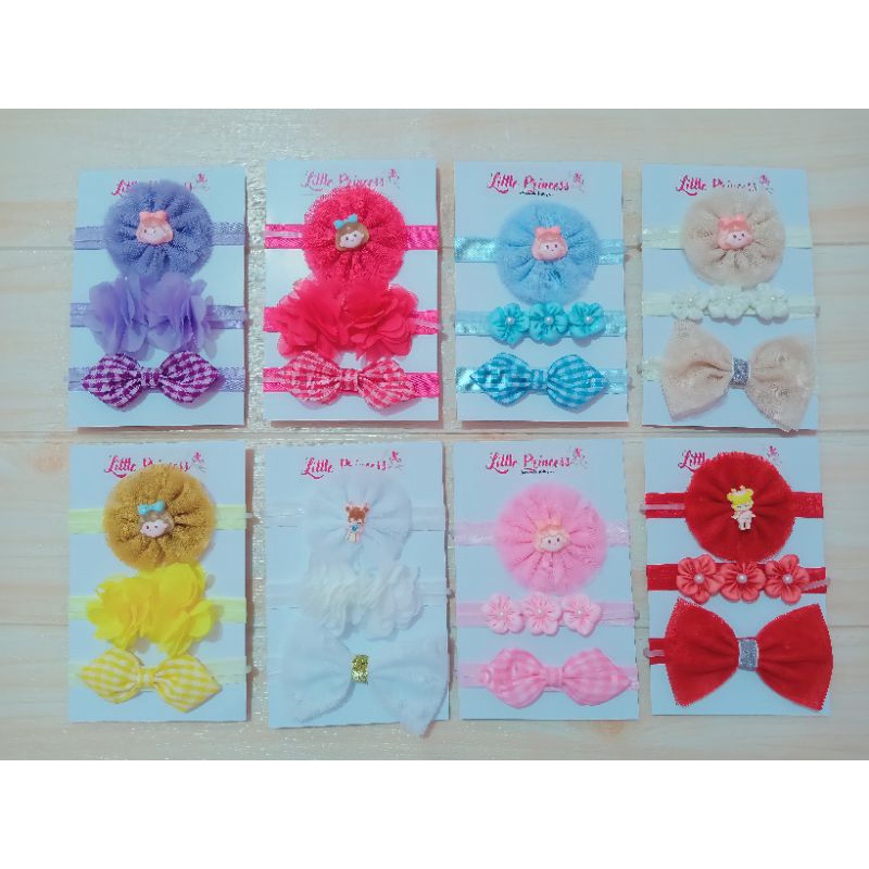 3pcs / Bandana Bayi Elastis / Headband Baby Import