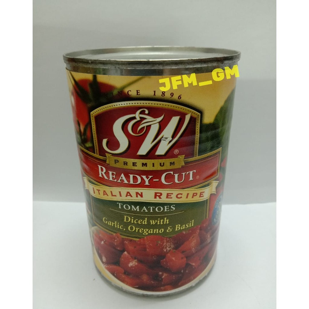 

SW READY CUT ITALIAN RECIPE TOMATOES ( DICED WITH GARLIC, OREGANO & BASIL) 411GR