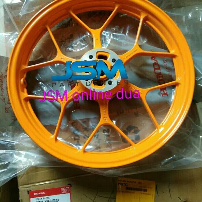 SEPASANG VELG RACING SONIC 150 ORANGE ORI AHM ORI ORIGINAL