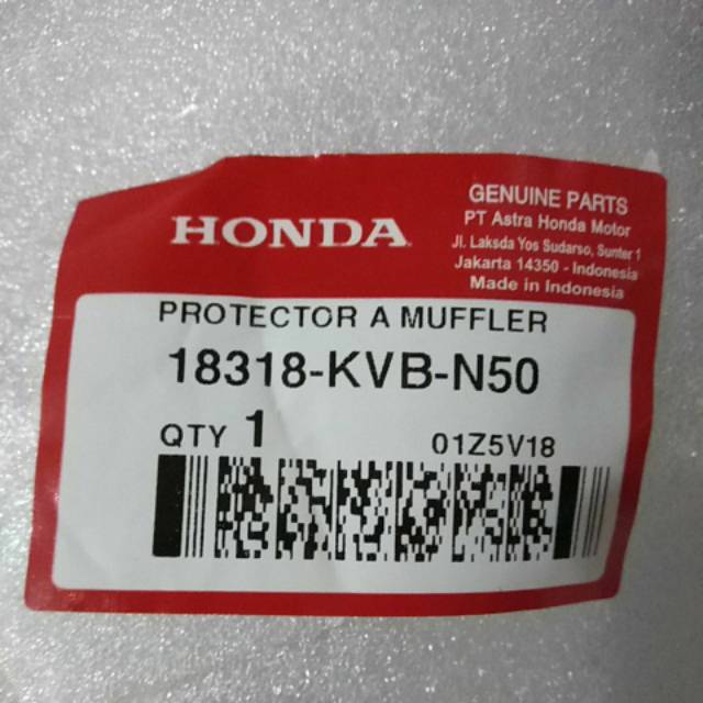 Cover Knalpot Tutup Knalpot Protector Muffler Vario Honda 18318 KVB N50