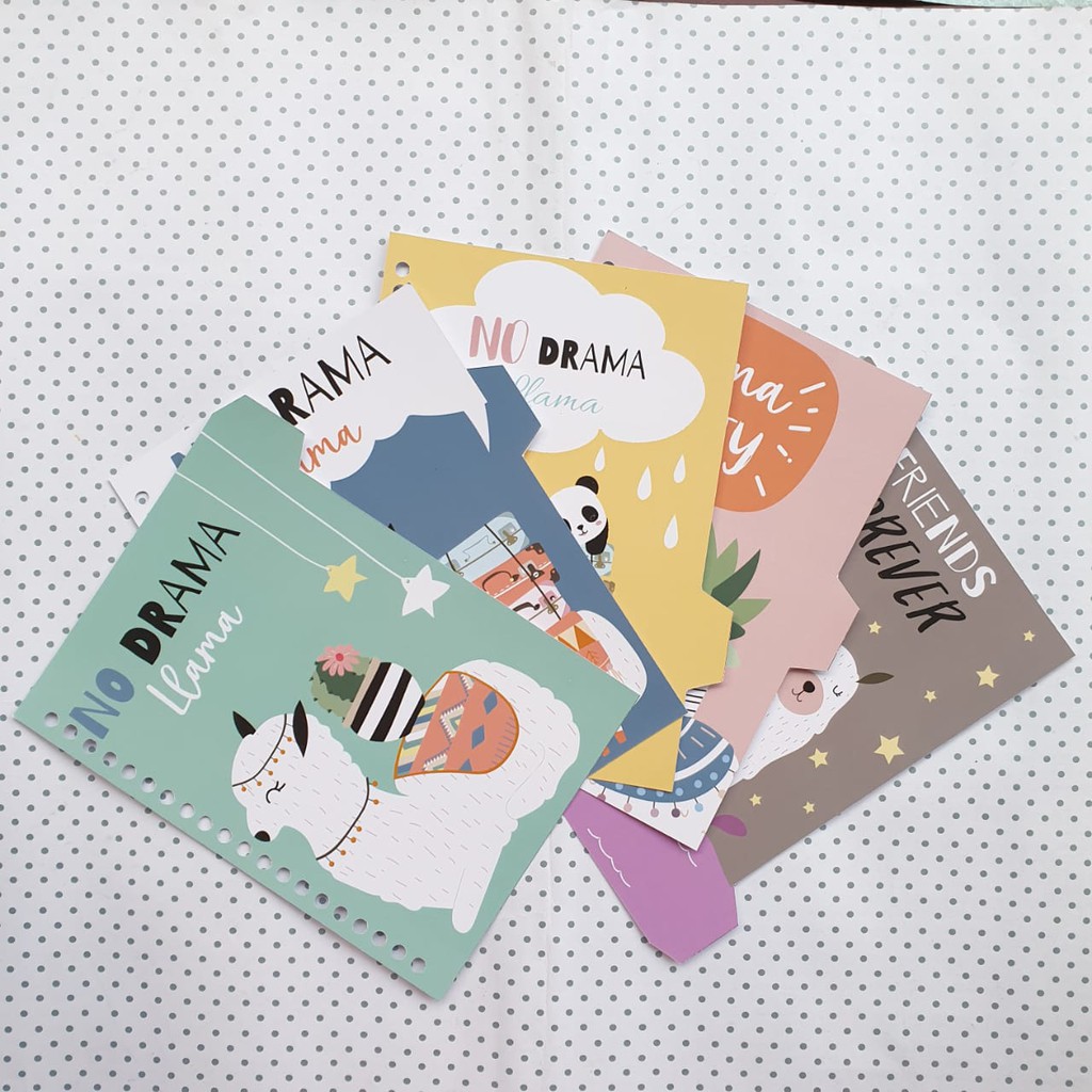 

Pembatas Binder Llama ukuran A5 B5 / 20 26 Ring